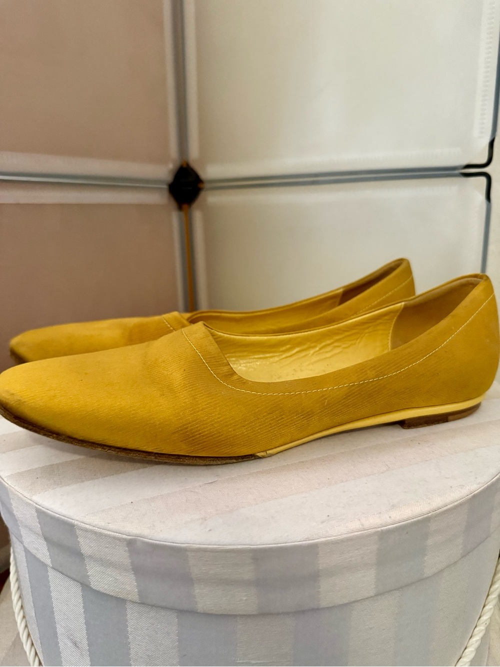 Creatures of Comfort Mustard Silk Pointed Toe Flats EU 40.5 US 10
